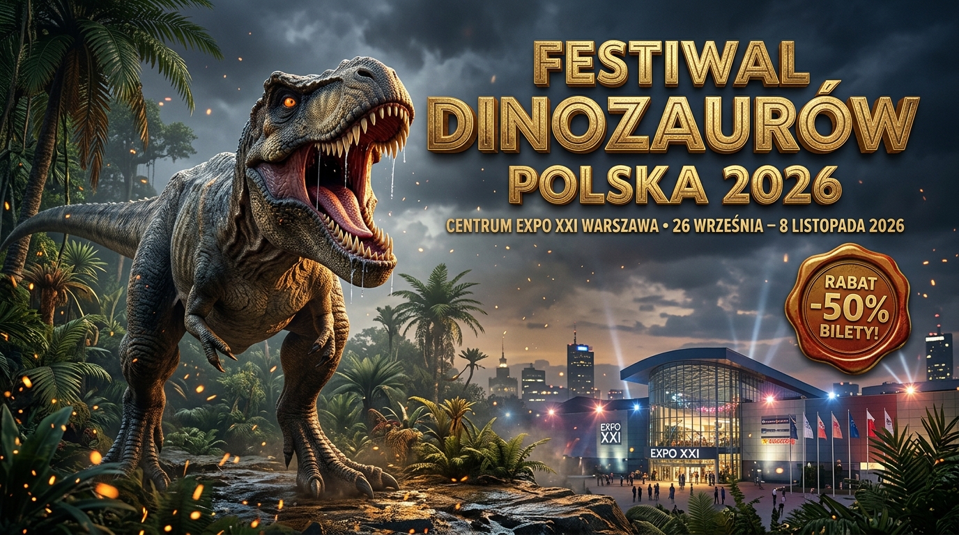 FESTIWAL DINOZAURÓW WARSZAWA 2026